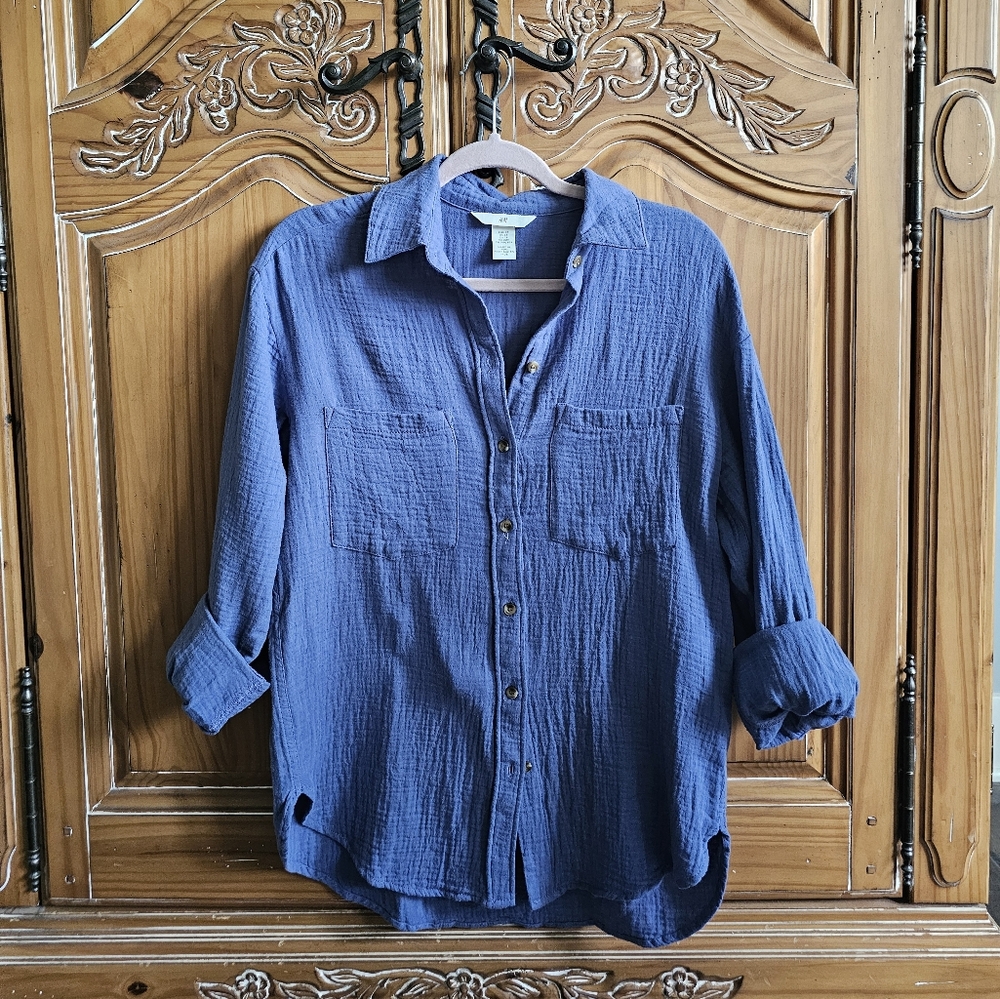 H&M Navy Casual Shirt